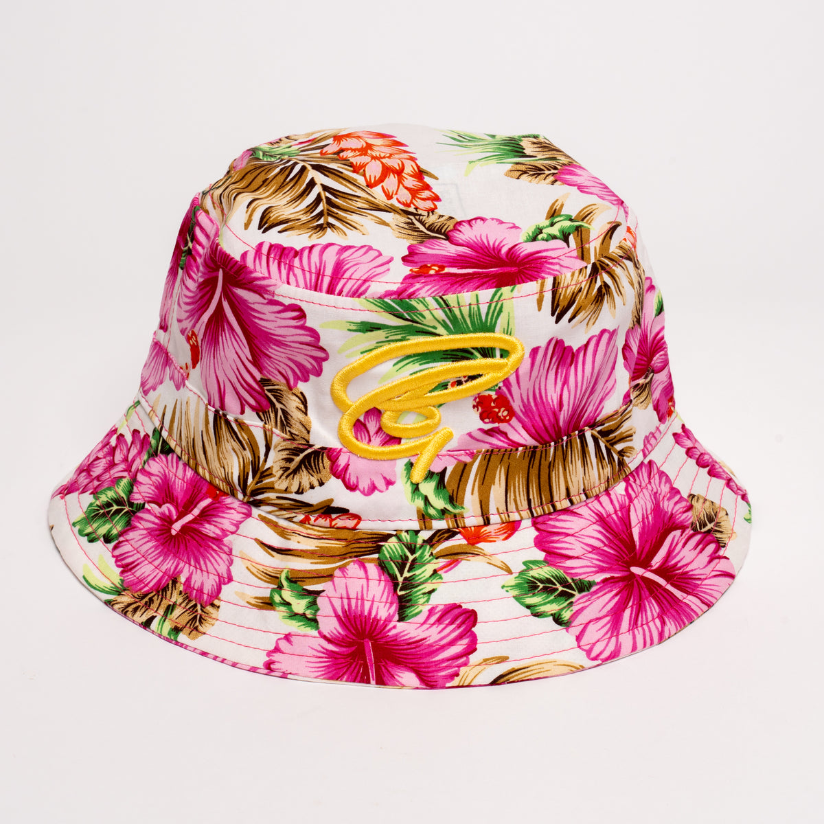 Hat Attack Hat Pink Floral Printed Reversible Bucket Hat Vacation Summer Spring Adult Bucket Hat, Maisie Floral – SpearmintLOVE main image 3