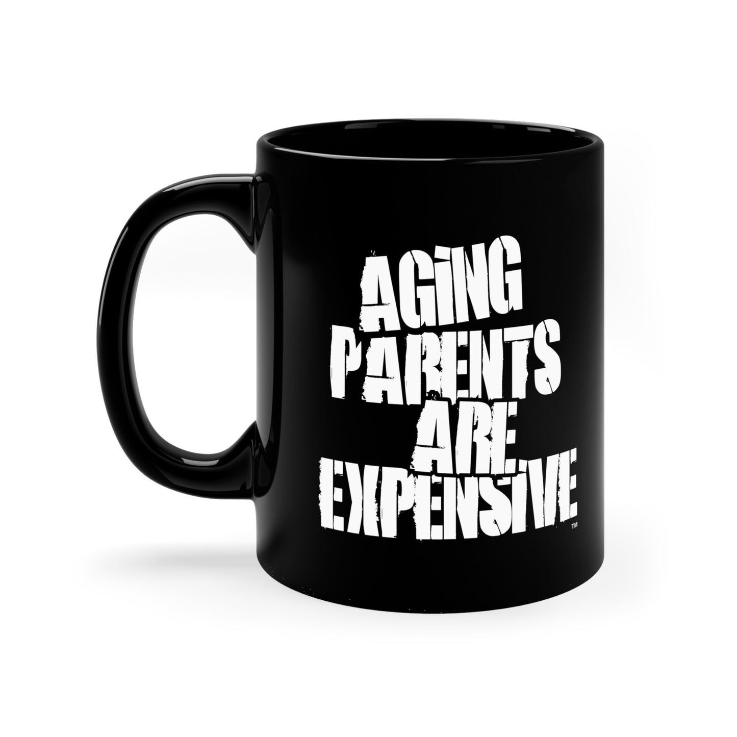 Funny black ceramic coffee mug