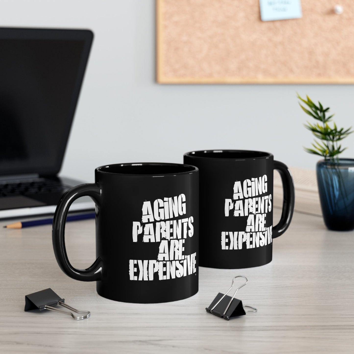 Funny black ceramic coffee mug right left