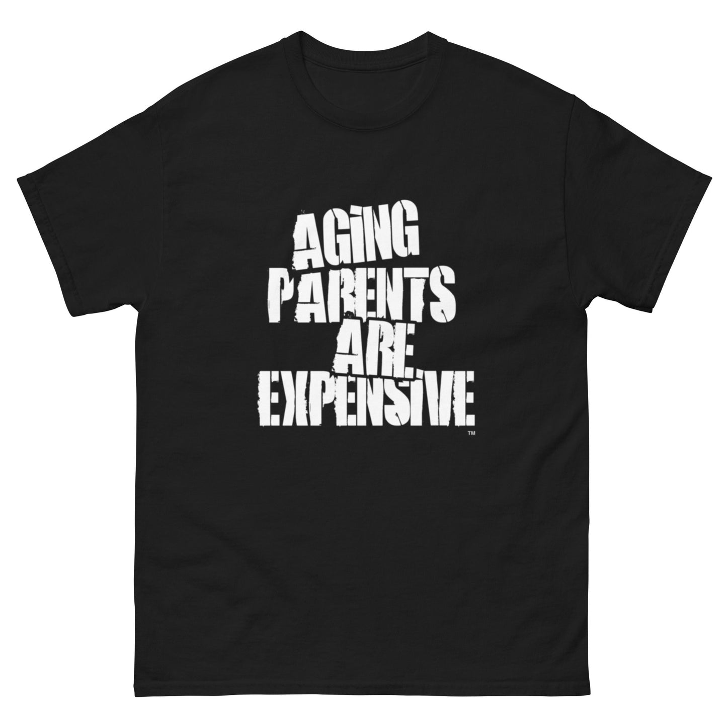 Aging Parents are Expensive Print Funny Black T Shirt for Mens and Women - 100% Cotton Unisex T Shirt Gifts for Boys and Her Humorous Tee