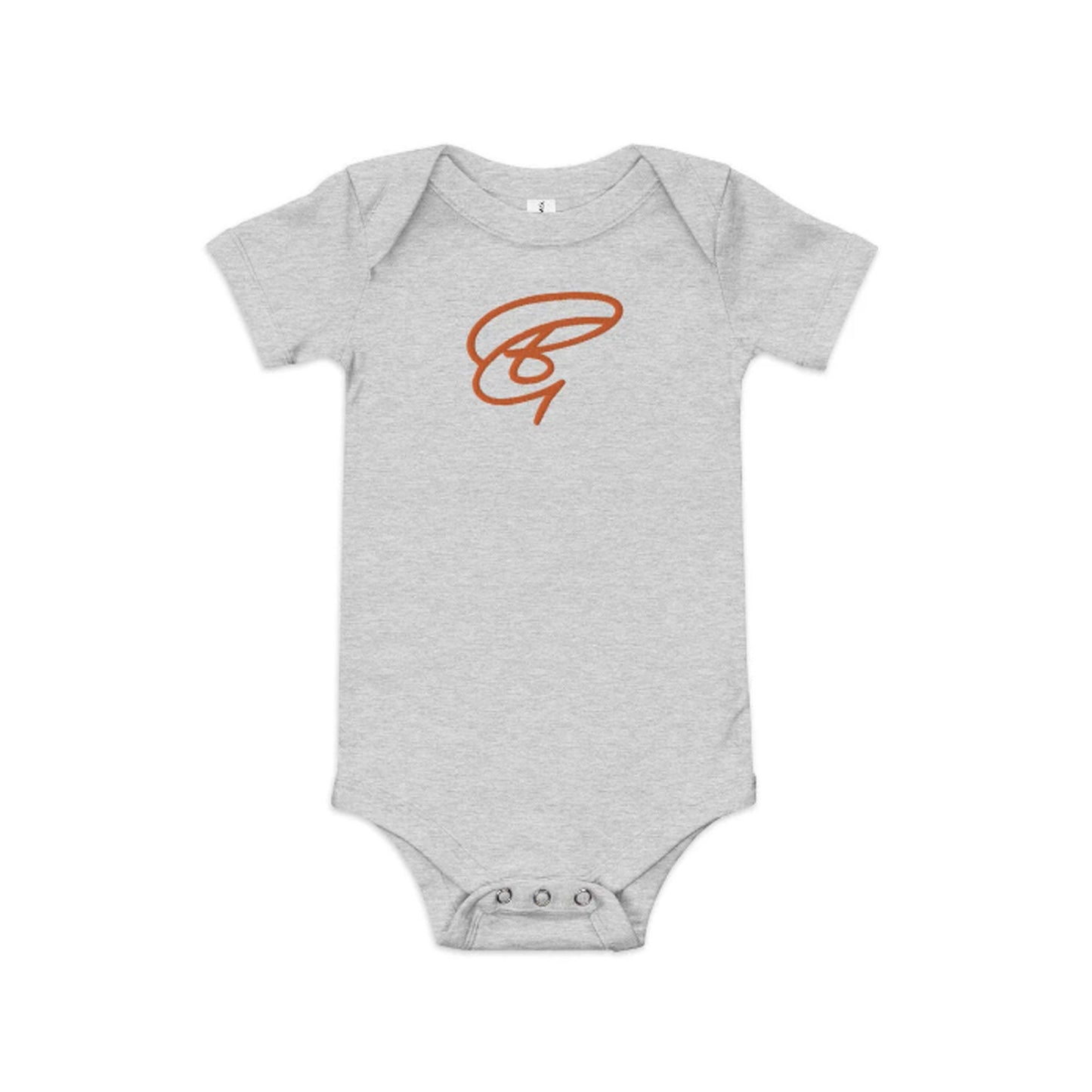 Embroidered BGear Logo Short Sleeve Baby Bodysuit for Boys and Girls - Custom Cotton Onesies with Convenient Snap Closures Gifts for Kids