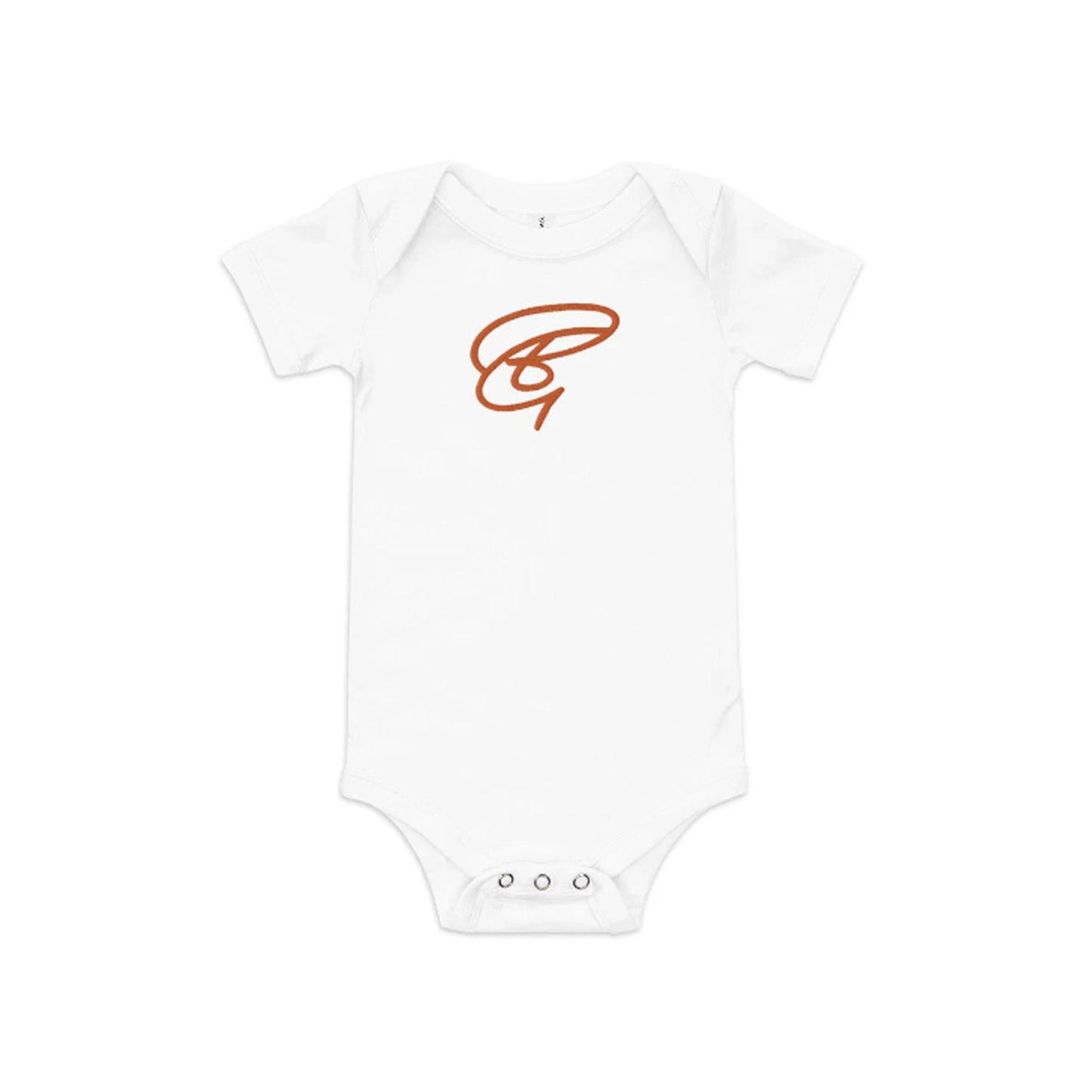 Embroidered BGear Logo Short Sleeve Baby Bodysuit for Boys and Girls - Custom Cotton Onesies with Convenient Snap Closures Gifts for Kids