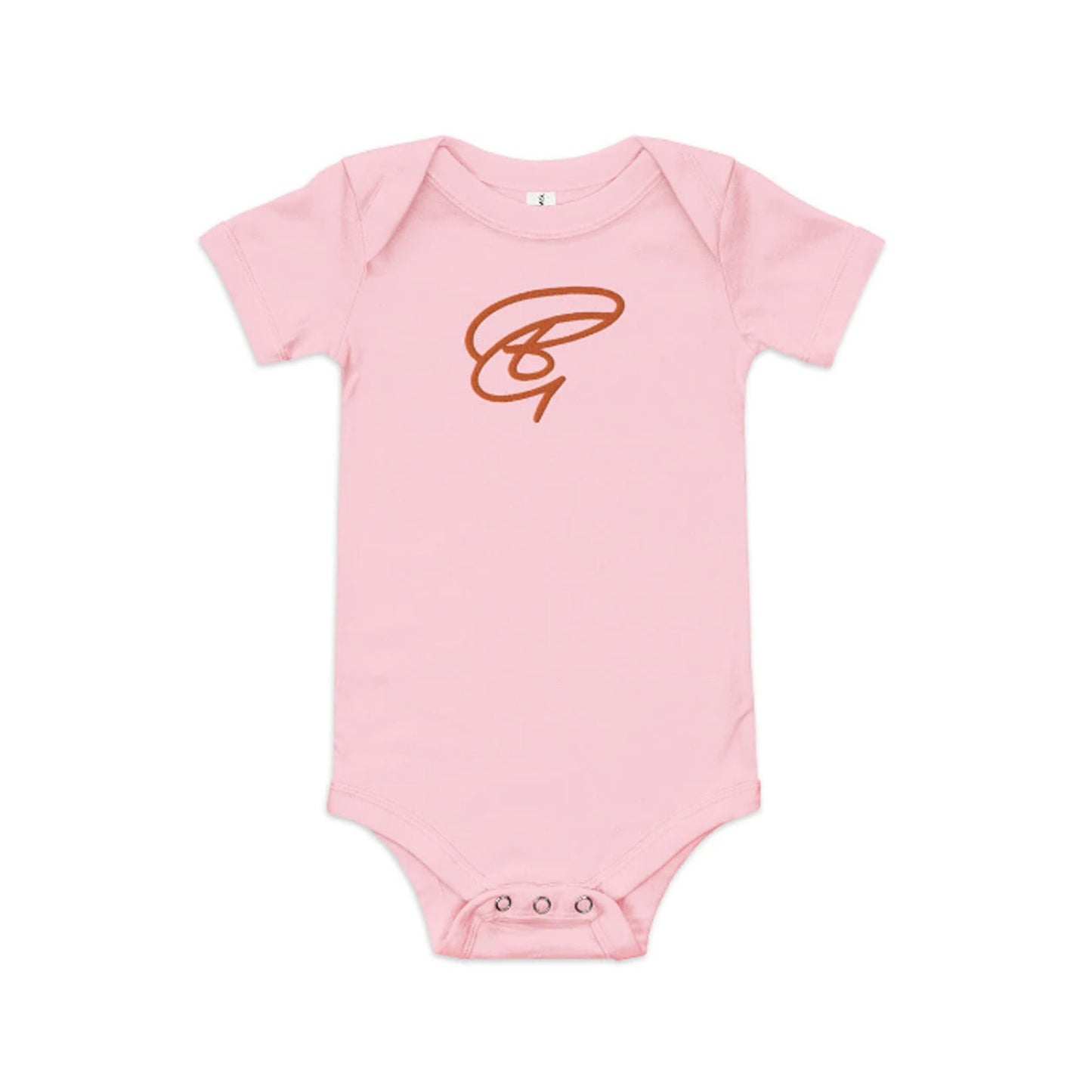 Embroidered BGear Logo Short Sleeve Baby Bodysuit for Boys and Girls - Custom Cotton Onesies with Convenient Snap Closures Gifts for Kids