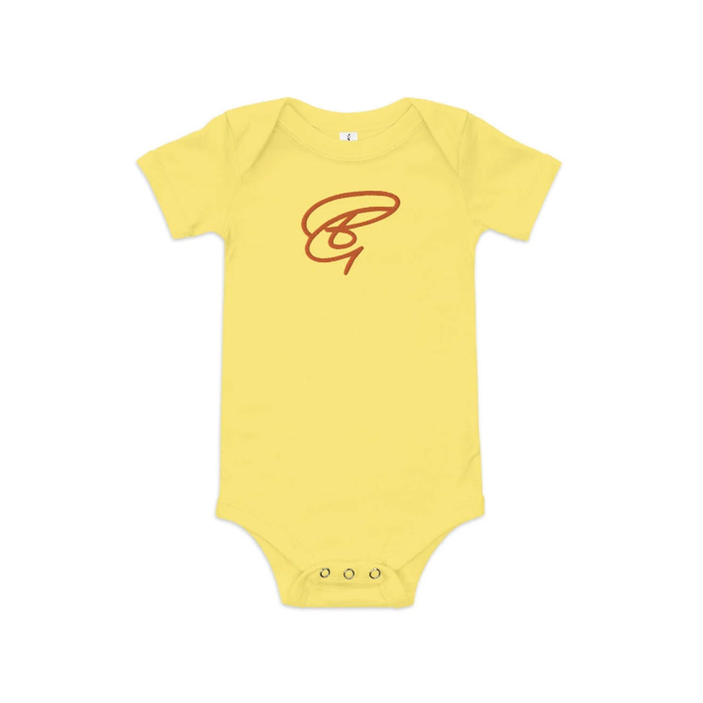 Embroidered BGear Logo Short Sleeve Baby Bodysuit for Boys and Girls - Custom Cotton Onesies with Convenient Snap Closures Gifts for Kids