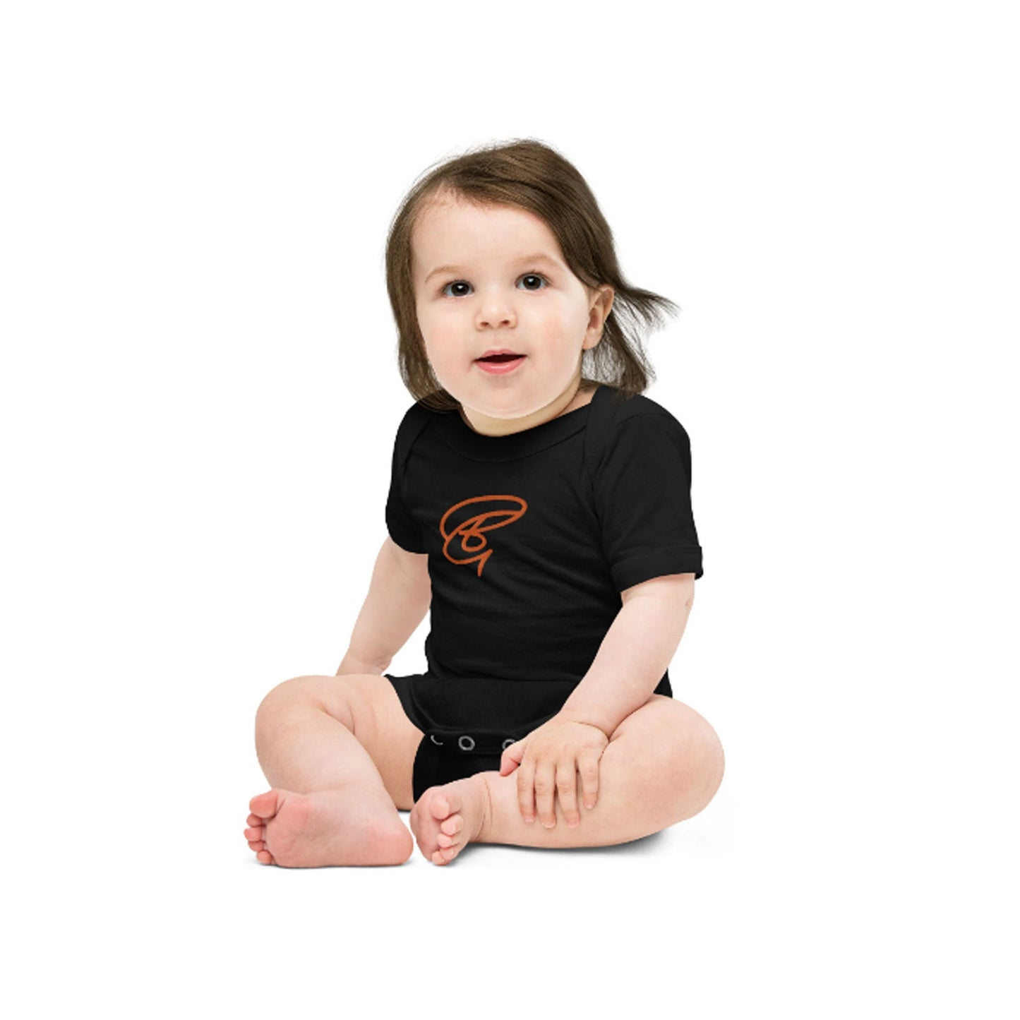 Embroidered BGear Logo Short Sleeve Baby Bodysuit for Boys and Girls - Custom Cotton Onesies with Convenient Snap Closures Gifts for Kids