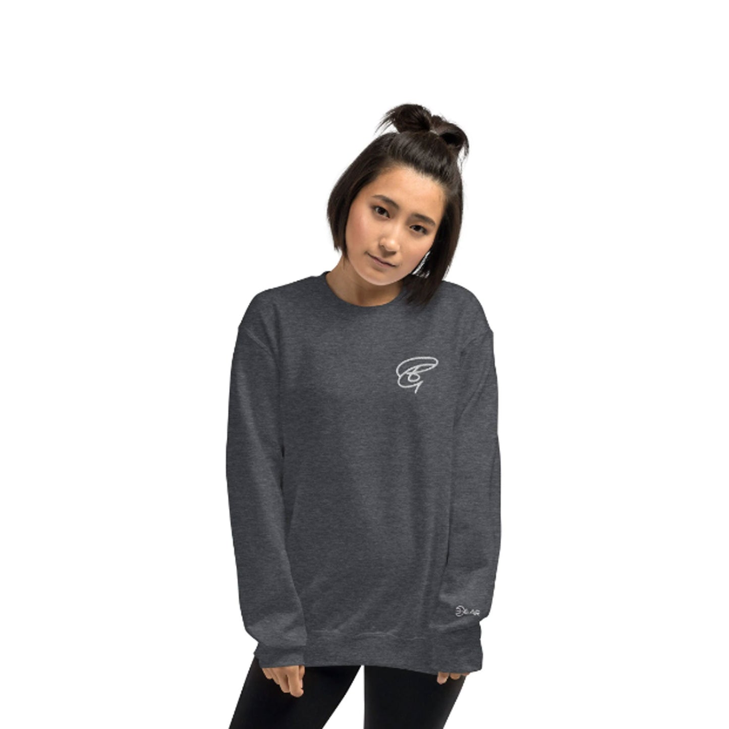 Embroidered BGear Logo Long Sleeve Sweatshirt for Boys and Girls - Custom Unisex Cotton Crew Neck Sweatshirt Gifts for Him and Her