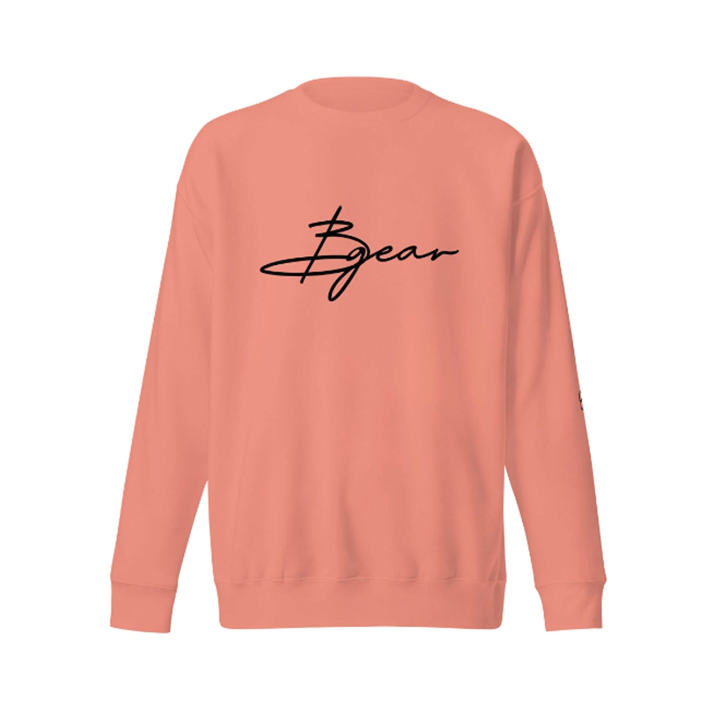 Embroidered BGear Signature Long Sleeve Sweatshirt for Boys and Girls - Custom Unisex Cotton Crew Neck Sweatshirt Gifts for Him and Her