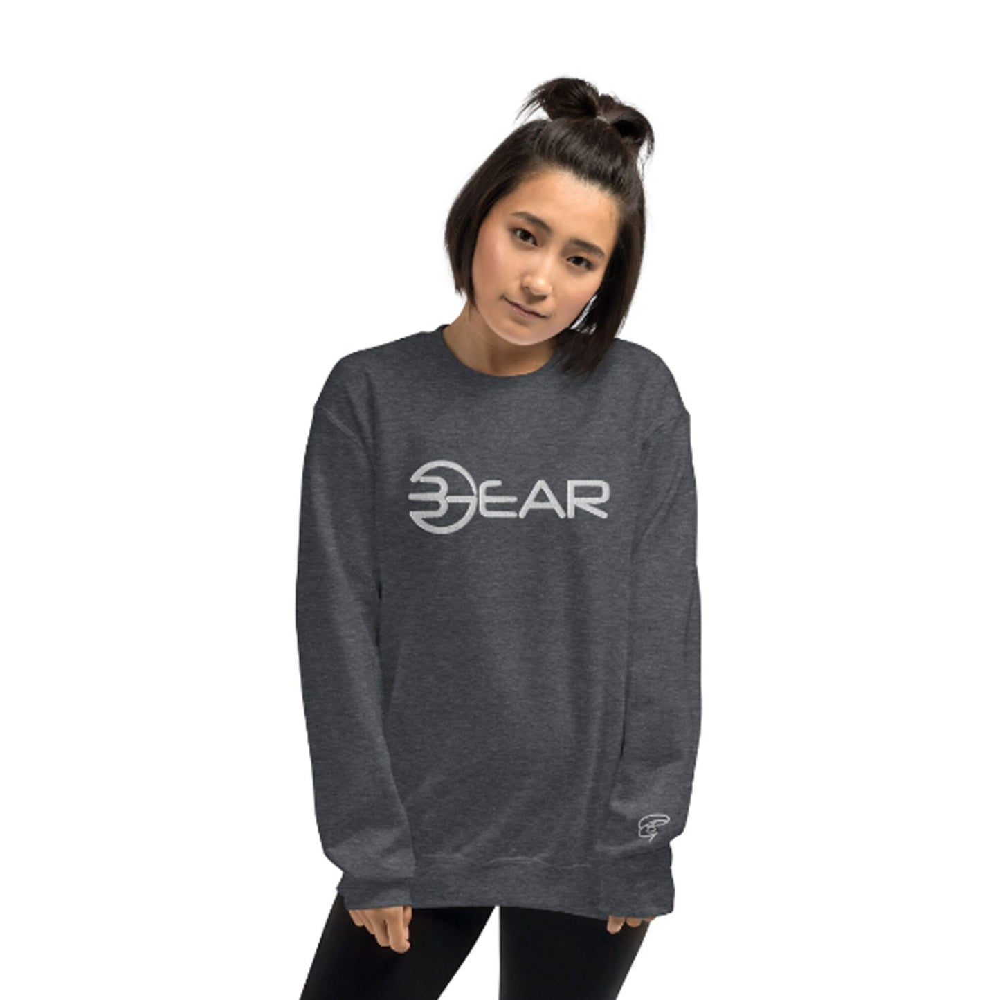 Embroidered BGear Logo Design Long Sleeve Sweatshirt for Boys and Girls - Custom Unisex Cotton Crew Neck Sweatshirt Gifts for Him and Her