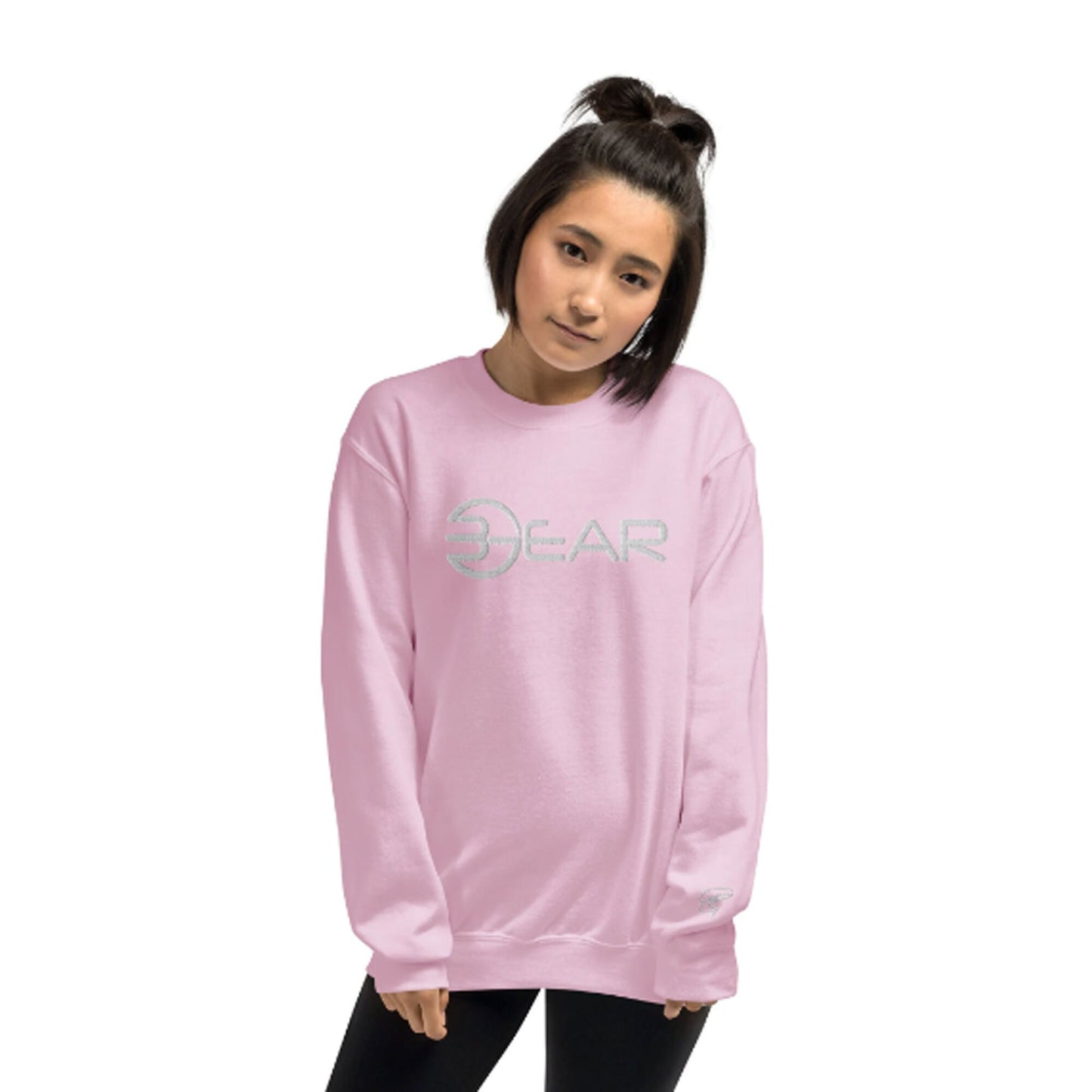 Embroidered BGear Logo Design Long Sleeve Sweatshirt for Boys and Girls - Custom Unisex Cotton Crew Neck Sweatshirt Gifts for Him and Her