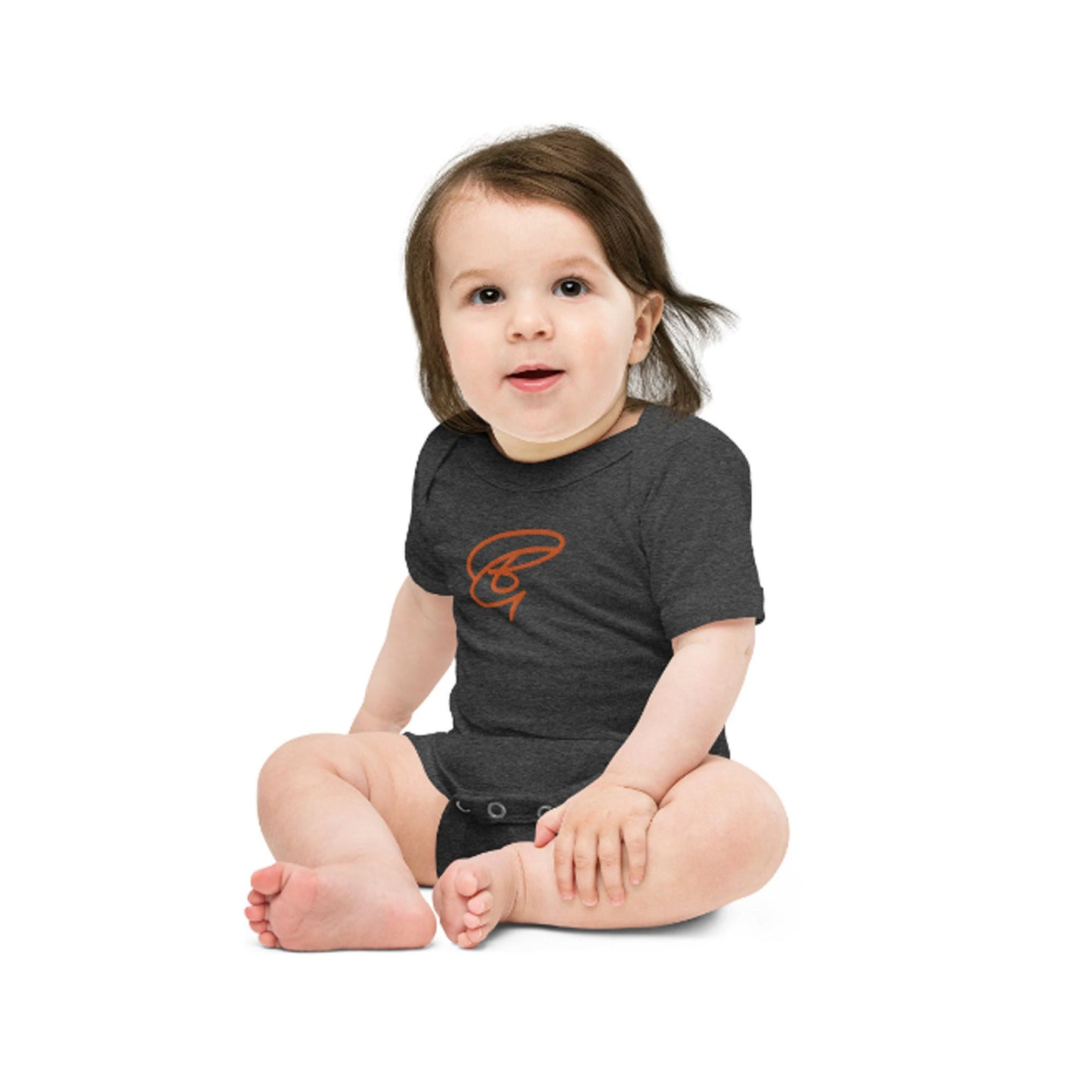 Embroidered BGear Logo Short Sleeve Baby Bodysuit for Boys and Girls - Custom Cotton Onesies with Convenient Snap Closures Gifts for Kids