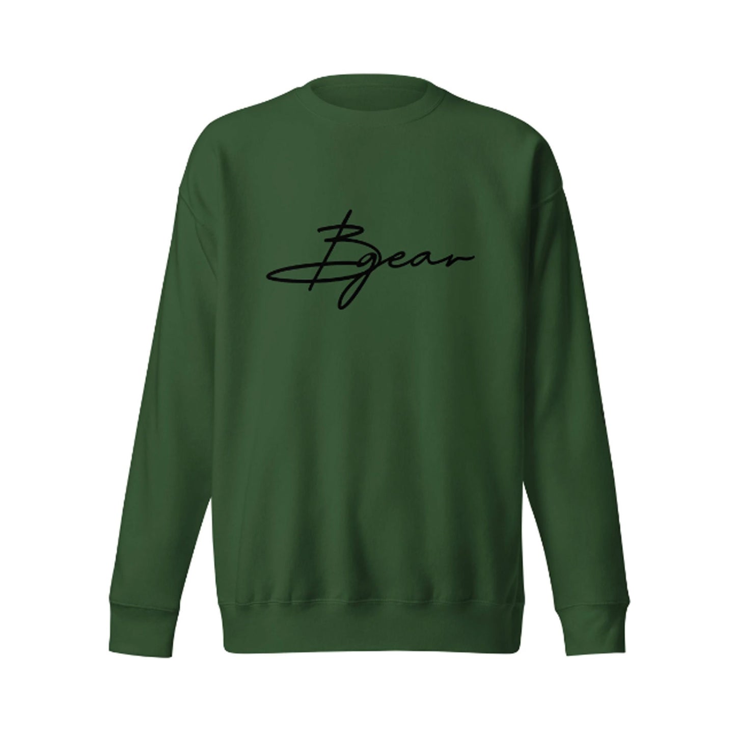 Embroidered BGear Signature Long Sleeve Sweatshirt for Boys and Girls - Custom Unisex Cotton Crew Neck Sweatshirt Gifts for Him and Her