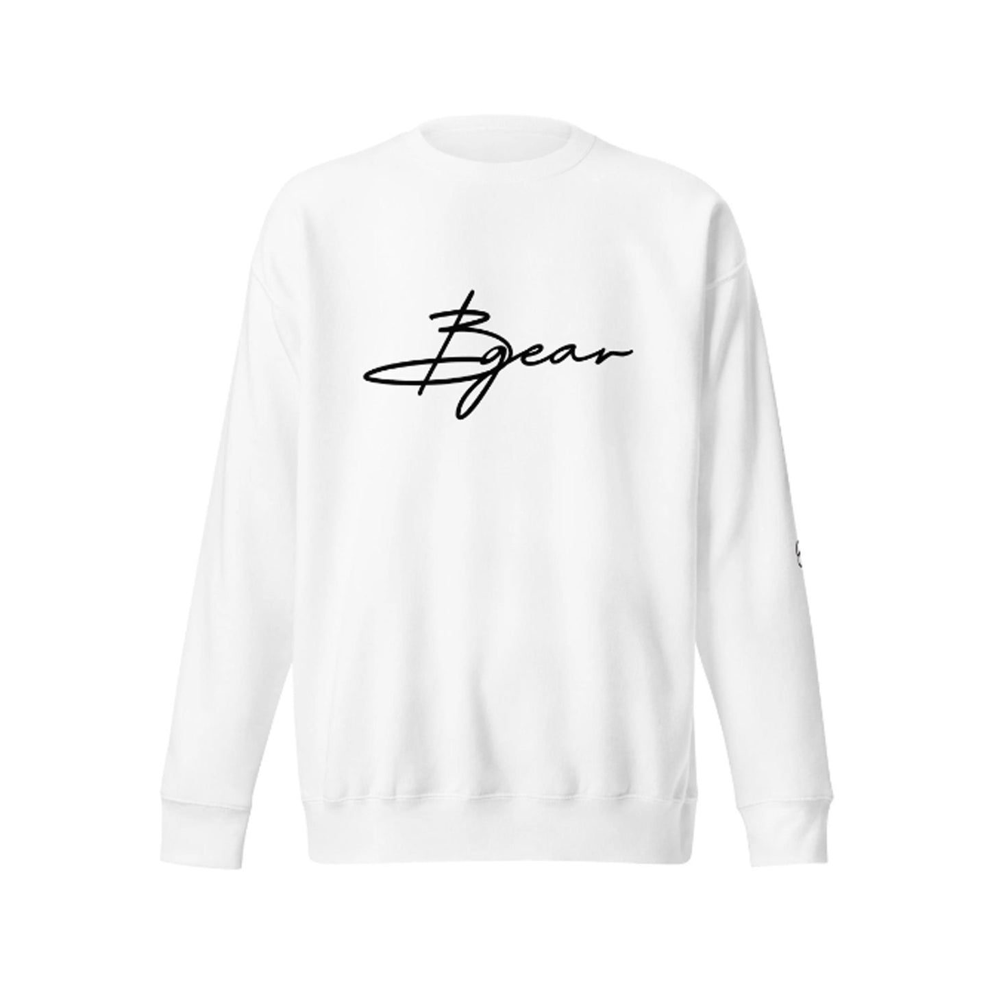 Embroidered BGear Signature Long Sleeve Sweatshirt for Boys and Girls - Custom Unisex Cotton Crew Neck Sweatshirt Gifts for Him and Her