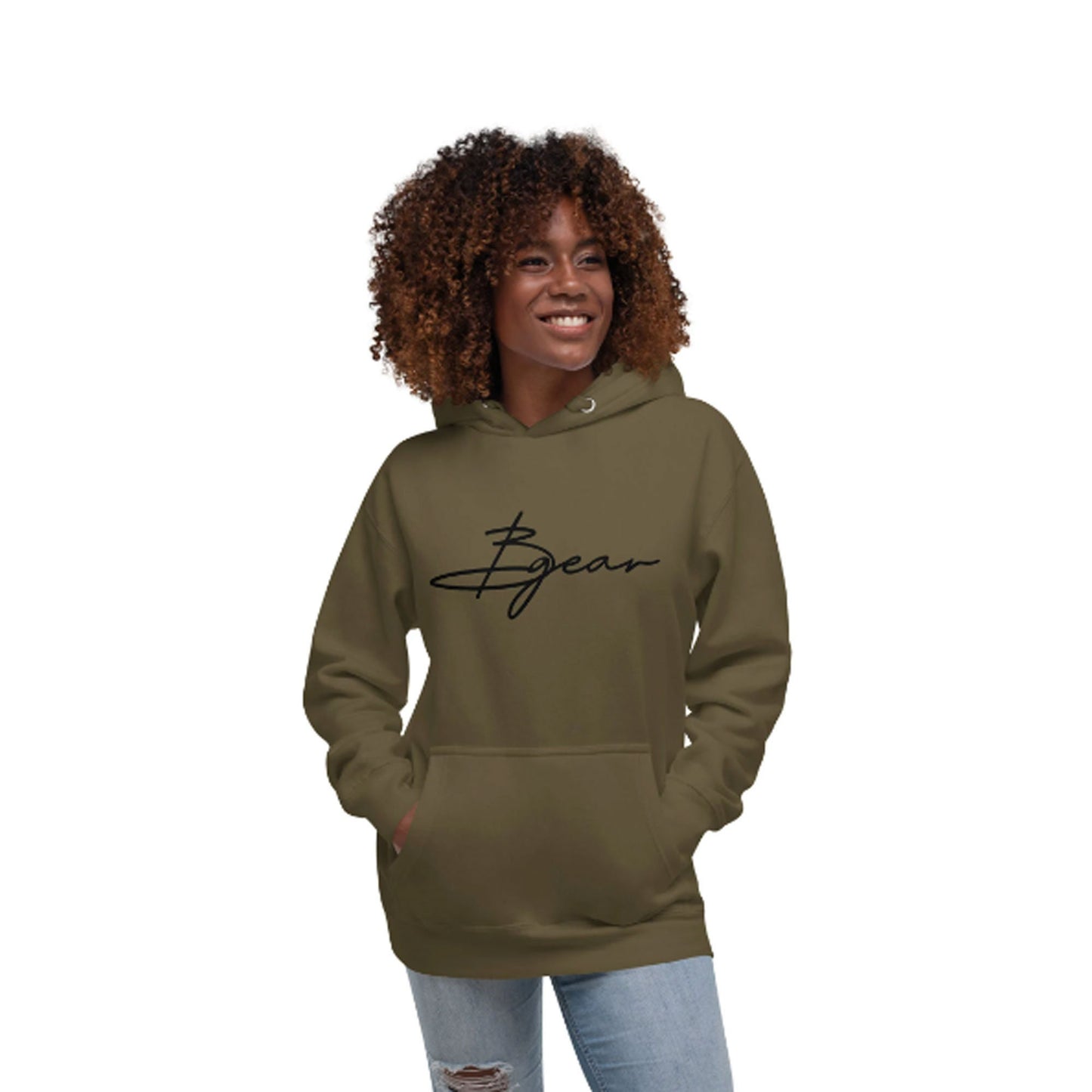 Embroidered BGear Signature Hoodie Sweatshirt for Mans and Womens - Custom Soft Cotton Unisex Blend Hooded Sweatshirt Gifts for Him and Her