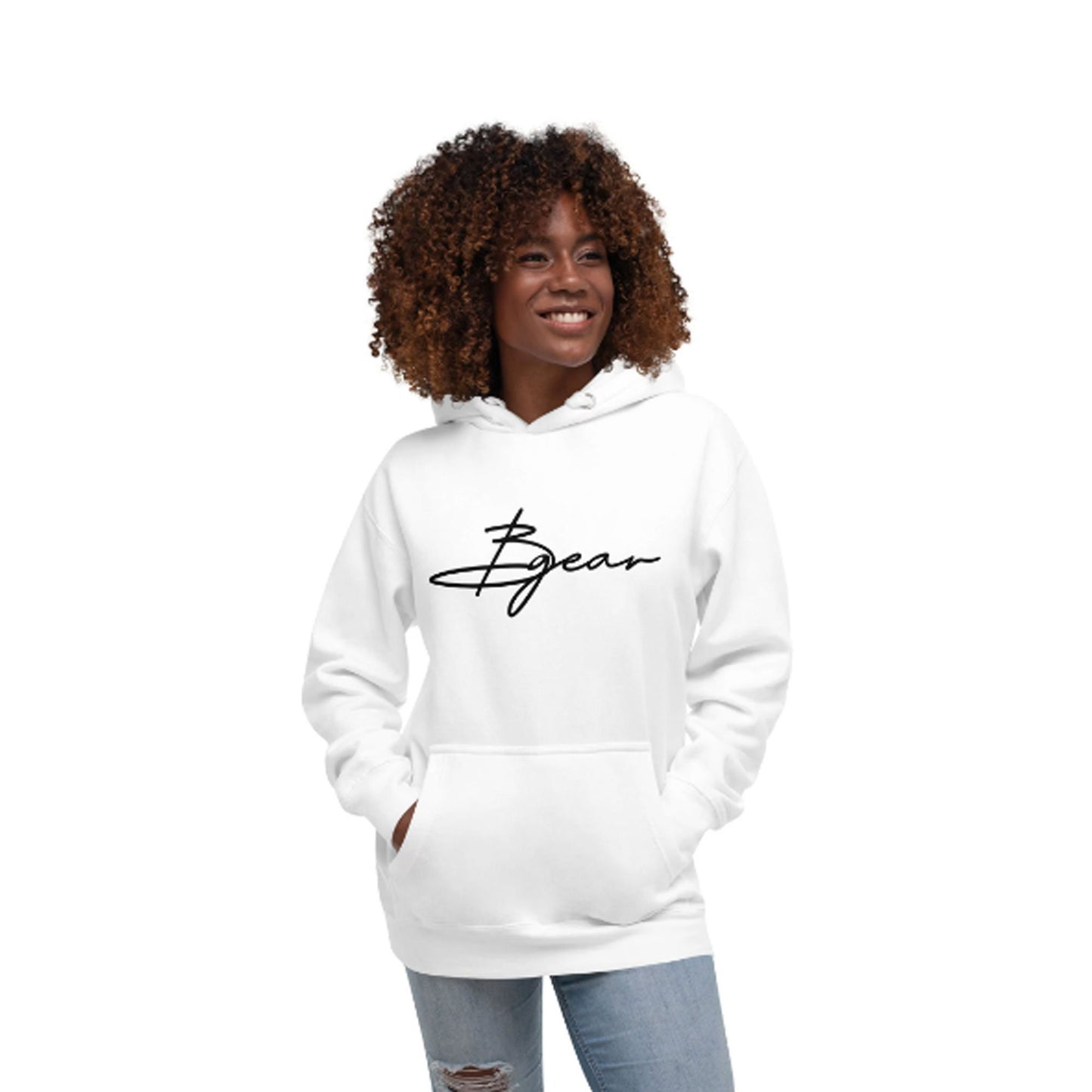 Embroidered BGear Signature Hoodie Sweatshirt for Mans and Womens - Custom Soft Cotton Unisex Blend Hooded Sweatshirt Gifts for Him and Her