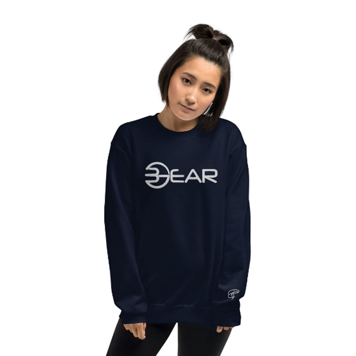 Embroidered BGear Logo Design Long Sleeve Sweatshirt for Boys and Girls - Custom Unisex Cotton Crew Neck Sweatshirt Gifts for Him and Her