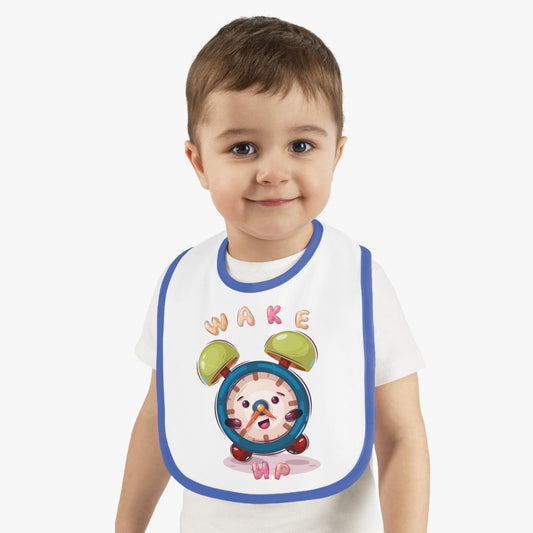 Wake Up printed logo Ring-Spun Cotton Baby Bib