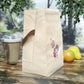 BGear Stylish Canvas Lunch Bag with Strap Handle Hook and Loop Tape Closure Bag Looks Paper Lunch Bag Snacks Bag for School and Office Meal