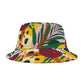 BGear Vintage Floral Print Bucket Hat Personalized Polyester Cap Sun Protection Cap Unisex Hat for All Age Fashionable Hat for Men and Women