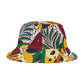 BGear Vintage Floral Print Bucket Hat Personalized Polyester Cap Sun Protection Cap Unisex Hat for All Age Fashionable Hat for Men and Women