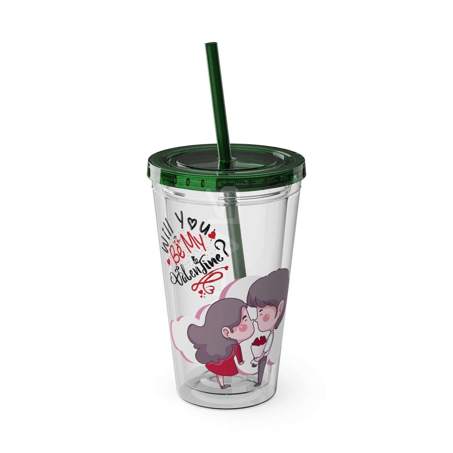 BGear Cute Sunsplash Tumbler with Color Matching Lid and Flexible Straw Crack Resistant Acrylic Tumbler for Safe Drink Glass for Travel