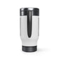 BGear Coffee & Break Stainless Steel Travel Mug with Handle 14oz White Enamel Finish